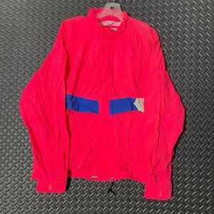 Vintage 80's Newport Blue Highlight‎ Pink Windbreaker Jacket Athletic Women's L